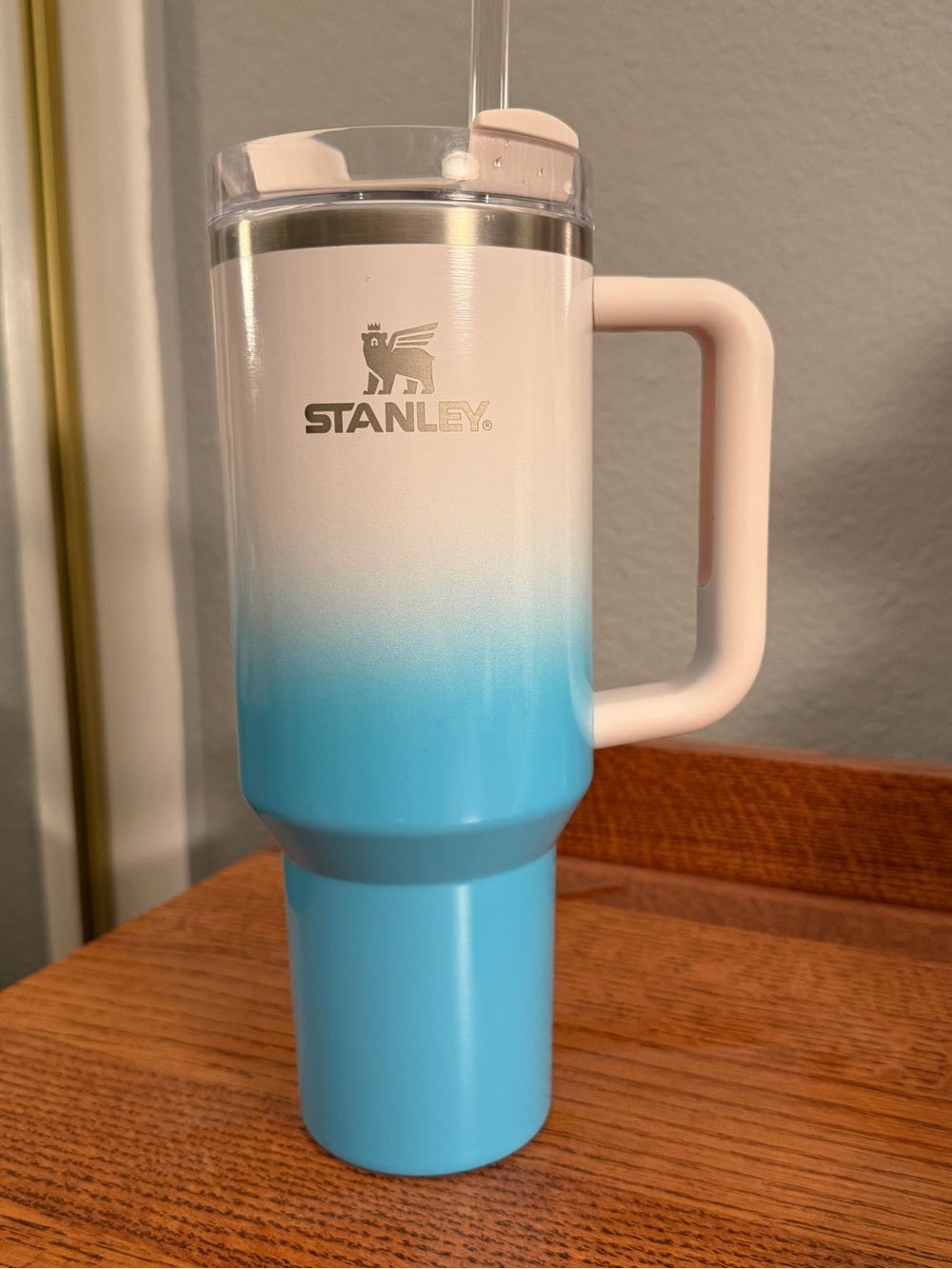 Stanley 40oz Ombre Pool Blue Travel Tumbler